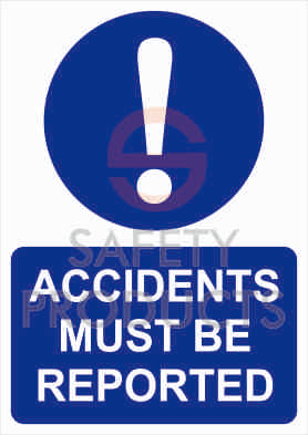 Accidents Must Be Reported Sticker